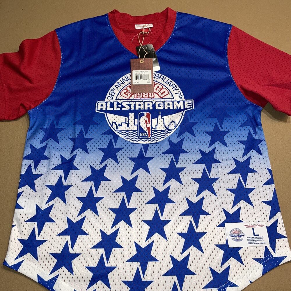 Rare Mitchell & Ness 1988 NBA All star game jersey Chicago mens large blue red